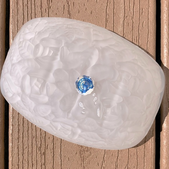 VINTAGE IRVING W RICE & CO 3 PC VANITY BATH SET PRESSED GLASS LALIQUE STYLE NWTS - Picture 5 of 9